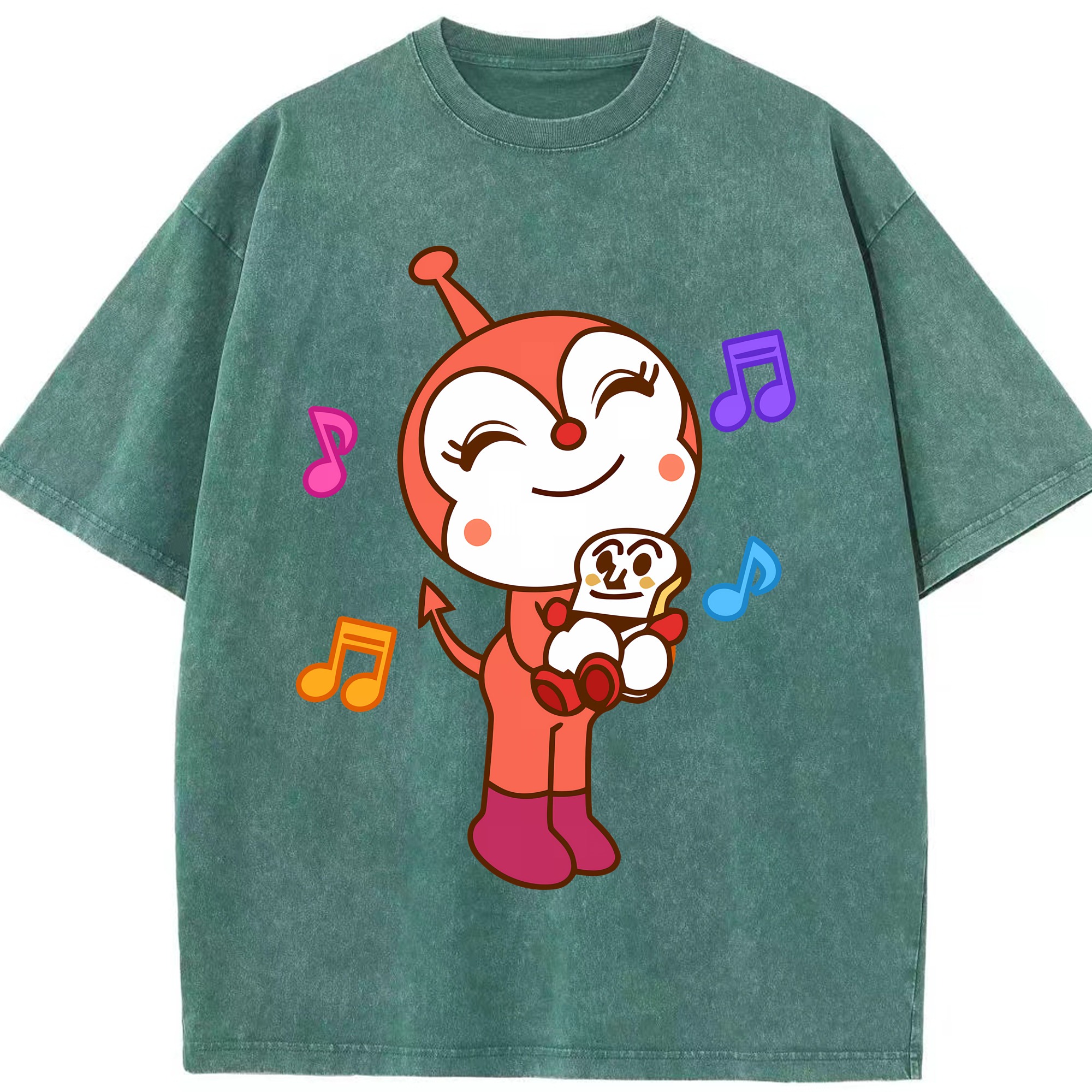 （画像用） アンパンマン Anpanman 綿100% ヴィンテージ風 半袖Tシャツ（フロントプリント）